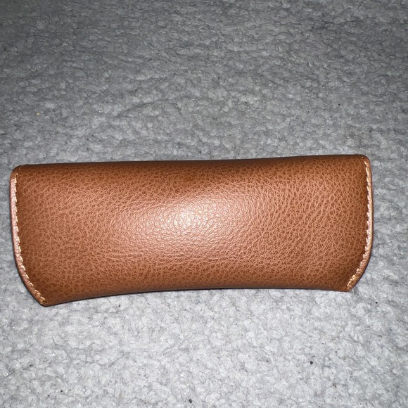 Official‎ Ray Ban Sunglasses Case Brown/Tan Leather Luxottica *No Glasses - Picture 3 of 6